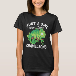 T-shirt Juste une fille qui aime les chameleons