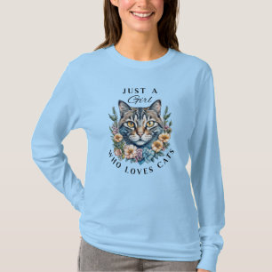 T-shirt Juste une fille qui aime les chats