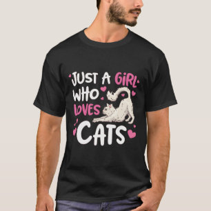 T-shirt Juste une fille qui aime les chats