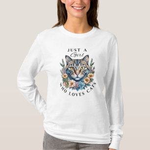 T-shirt Juste une fille qui aime les chats
