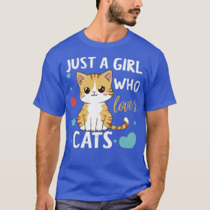 T-shirt Juste une fille qui aime les chats 1