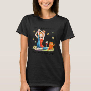 T-shirt Juste Une Fille Qui Aime Les Chats À Vins Et Le Yo
