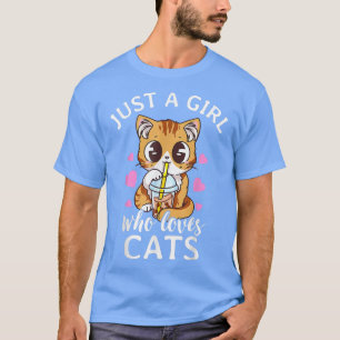 T-shirt Juste Une Fille Qui Aime Les Chats Bubble Tea Tapi