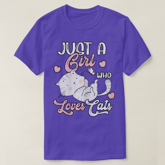 T-shirt Juste Une Fille Qui Aime Les Chats Chat Amoureux d (Design devant)