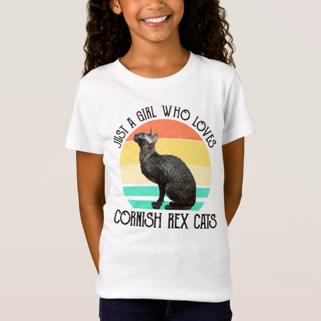 T-Shirt Juste Une Fille Qui Aime Les Chats Cornish Rex (Devant)