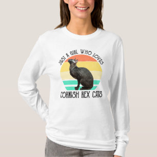 T-shirt Juste une fille qui aime les chats Cornish Rex