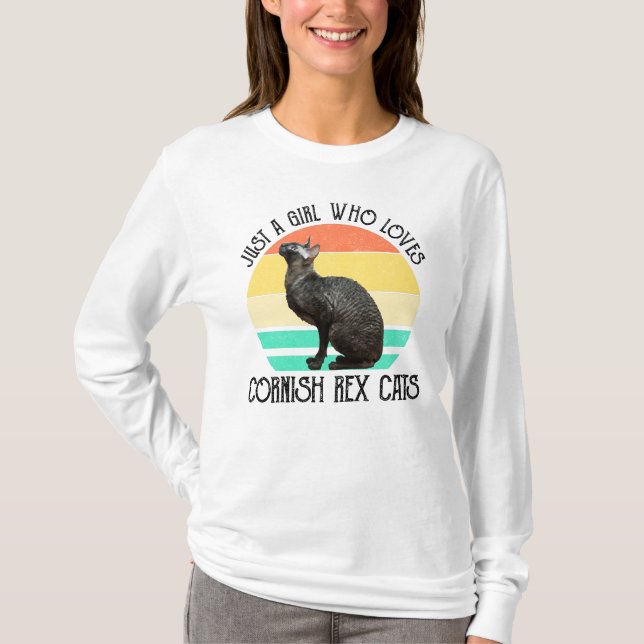 T-shirt Juste une fille qui aime les chats Cornish Rex (Devant)