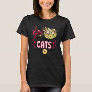 T-shirt Juste Une Fille Qui Aime Les Chats Cute Chat