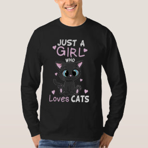 T-shirt Juste Une Fille Qui Aime Les Chats Cute Kitten Cha