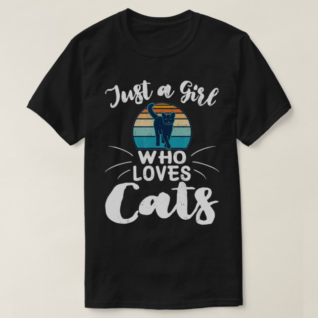 T-shirt Juste Une Fille Qui Aime Les Chats De Mignons Cade (Design devant)
