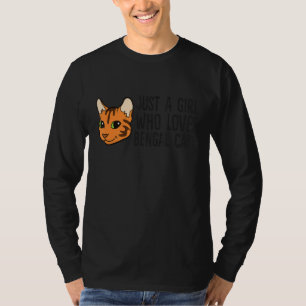 T-shirt Juste une fille qui aime les chats du Bengale