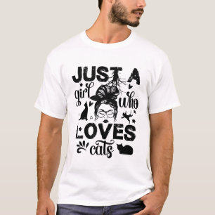 T-shirt Juste une fille qui aime les chats – Maman chat bo