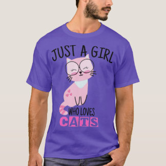 T-shirt Juste une fille qui aime les chats mignon propriét