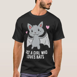 T-shirt Juste une fille qui aime les chauves-souris