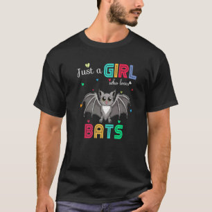 T-shirt Juste Une Fille Qui Aime Les Chauves-souris Graphi