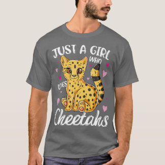 T-shirt Juste Une Fille Qui Aime Les Cheetahs Femmes Cheet