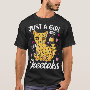 T-shirt Juste Une Fille Qui Aime Les Cheetahs Femmes Cheet