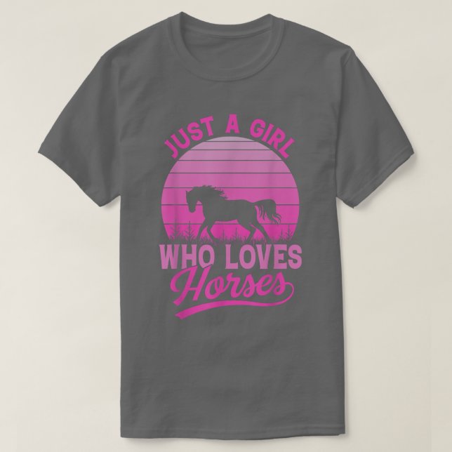 T-shirt Juste Une Fille Qui Aime Les Chevaux  (Design devant)