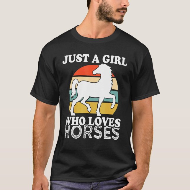 T-shirt Juste Une Fille Qui Aime Les Chevaux (Devant)