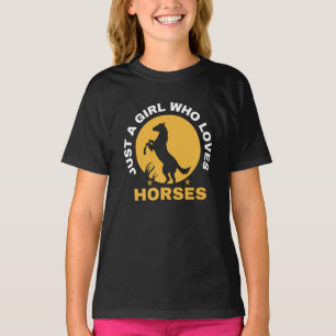 T-shirt juste une fille qui aime les chevaux