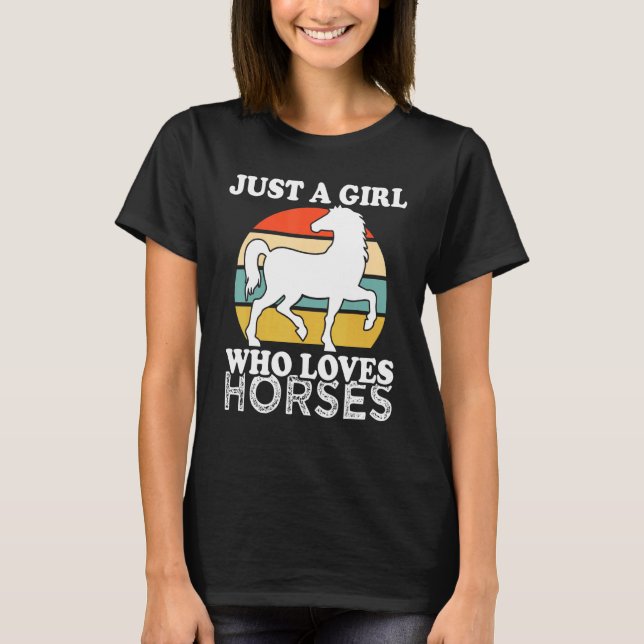 T-shirt Juste Une Fille Qui Aime Les Chevaux (Devant)