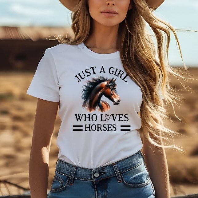 T-shirt Juste une fille qui aime les chevaux (Créateur téléchargé)