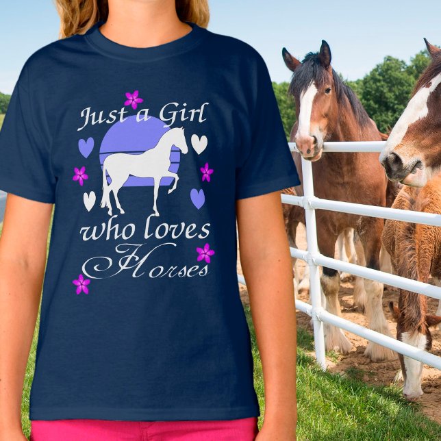 T-shirt Juste Une Fille Qui Aime Les Chevaux (Créateur téléchargé)
