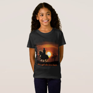 T-Shirt juste une fille qui aime les chevaux