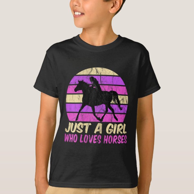 T-shirt Juste Une Fille Qui Aime Les Chevaux (Devant)