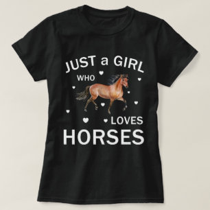T-shirt Juste Une Fille Qui Aime Les Chevaux