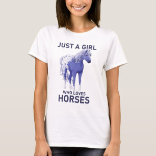 T-shirt Juste Une Fille Qui Aime Les Chevaux