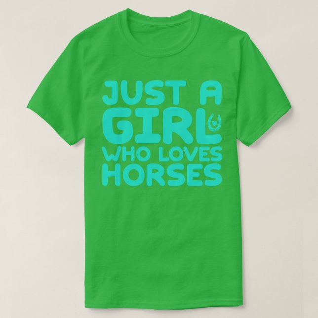 T-shirt Juste une fille qui aime les chevaux 1 (Design devant)
