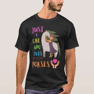 T-shirt Juste Une Fille Qui Aime Les Chevaux Aime La Rando
