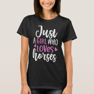 T-shirt Juste Une Fille Qui Aime Les Chevaux cavalier Chev