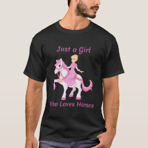 T-shirt Juste Une Fille Qui Aime Les Chevaux Cheval Pour L