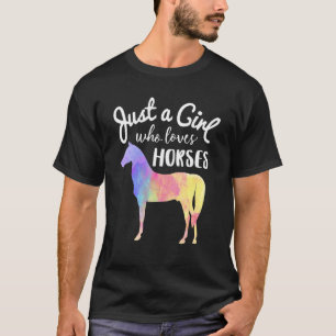 T-shirt Juste une fille qui aime les chevaux Course de che