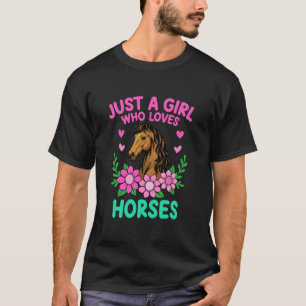 T-shirt Juste une fille qui aime les chevaux Cowgirl du Su