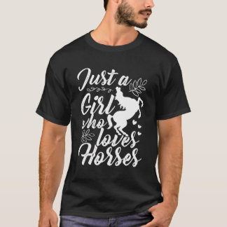 T-shirt Juste Une Fille Qui Aime Les Chevaux Équitation