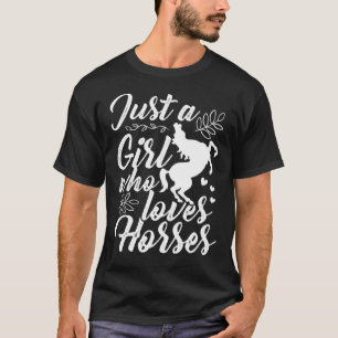 T-shirt Juste Une Fille Qui Aime Les Chevaux Équitation