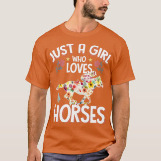 T-shirt Juste une fille qui aime les chevaux équitation éq