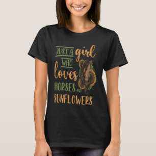 T-shirt Juste Une Fille Qui Aime Les Chevaux Et Les Tourne