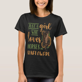 T-shirt Juste Une Fille Qui Aime Les Chevaux Et Les Tourne