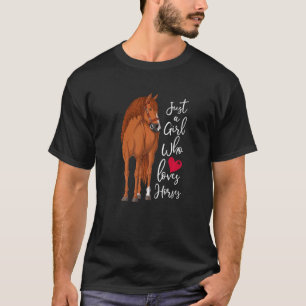 T-shirt Juste une fille qui aime les chevaux Femmes équest