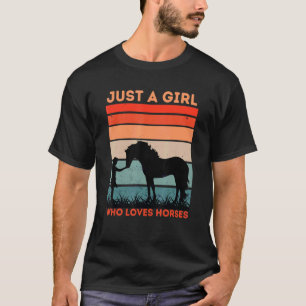 T-shirt Juste Une Fille Qui Aime Les Chevaux - Filles Chev