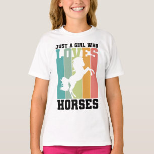 T-shirt Juste une fille qui aime les chevaux   Horse Girl