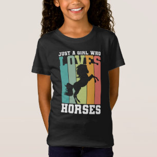 T-Shirt Juste une fille qui aime les chevaux Horse Girl