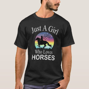 T-shirt Juste Une Fille Qui Aime Les Chevaux I Joli Cheval