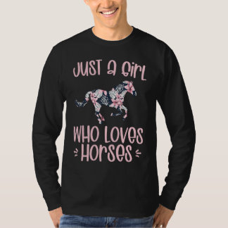 T-shirt JUSTE UNE FILLE QUI AIME LES CHEVAUX joli cheval d