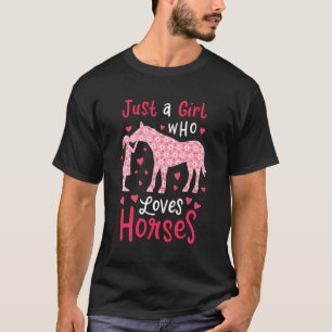 T-shirt Juste Une Fille Qui Aime Les Chevaux Jolie Cheval