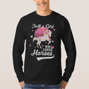 T-shirt Juste Une Fille Qui Aime Les Chevaux Le Cheval Che